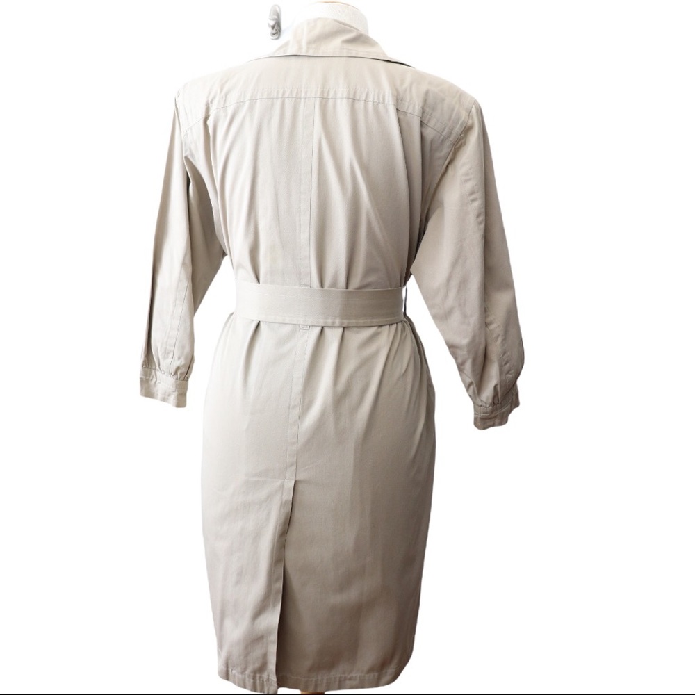 Vintage 70's Ysl Rive Gauche Khaki Double Breaste… - image 4